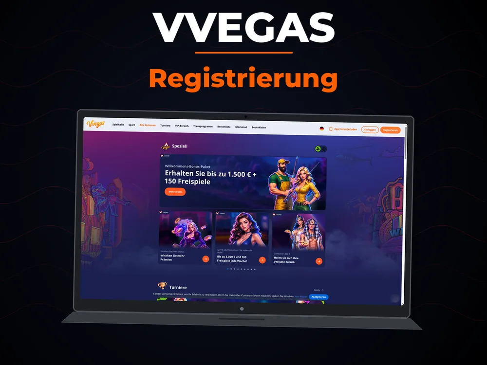 Vvegas - Registrierung