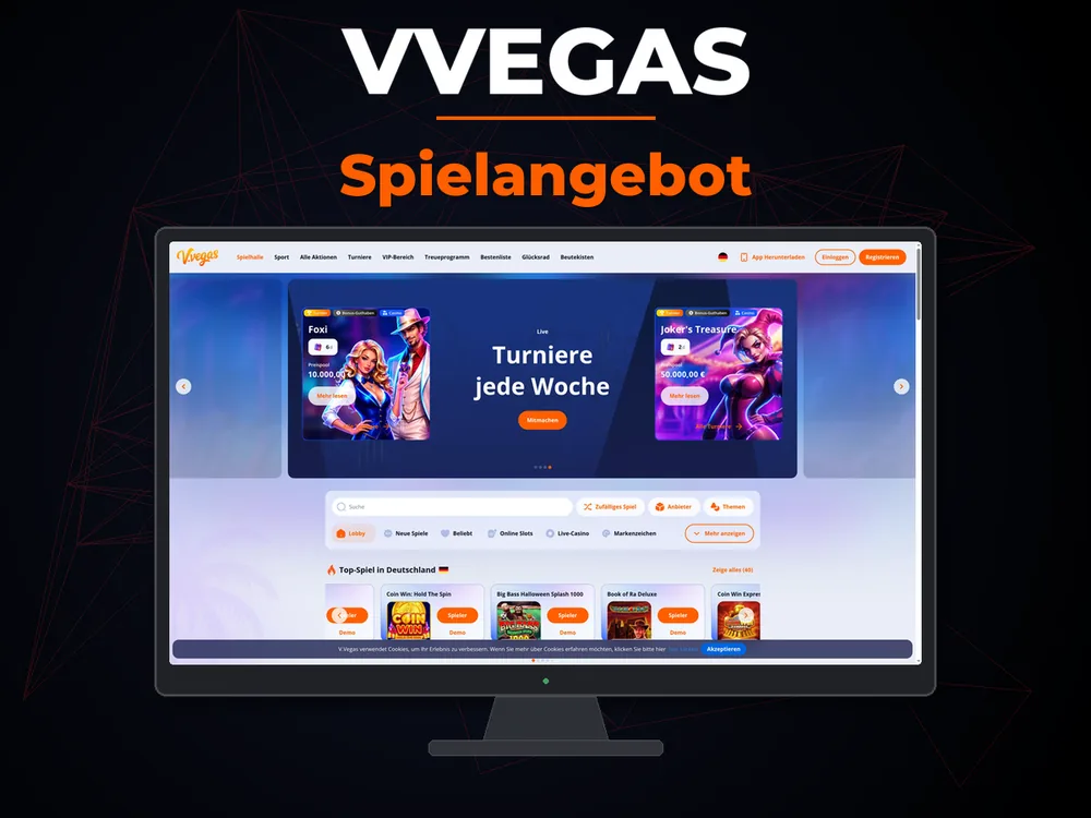 Vvegas - Spielangebot