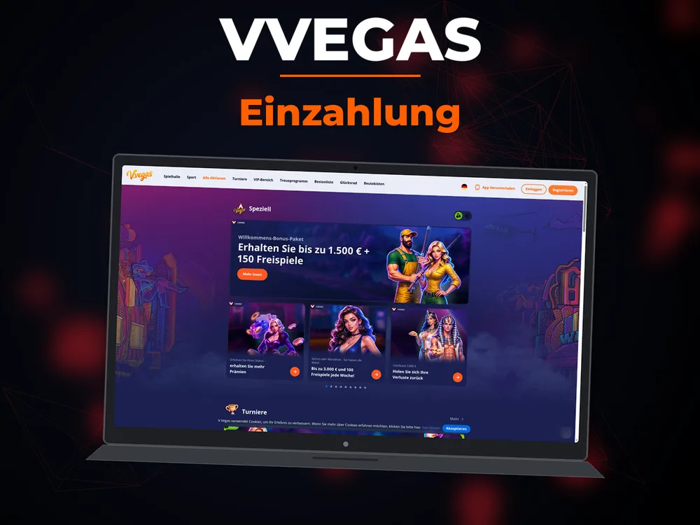 Vvegas - Einzahlung