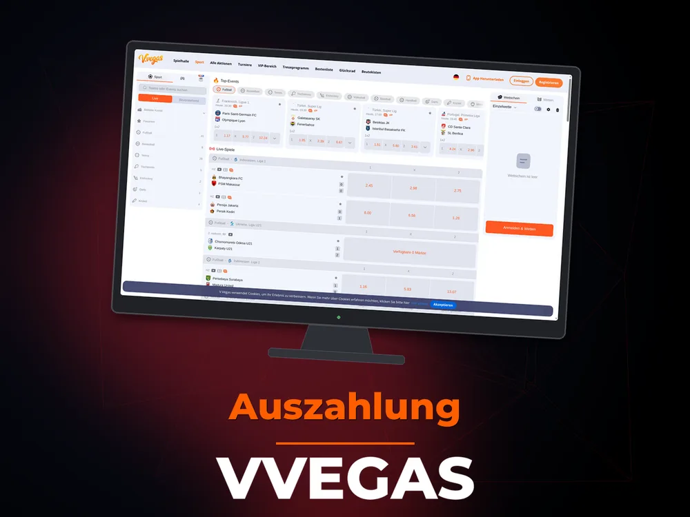 Vvegas - Auszahlung